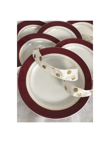 6 assiettes plates - Porcelaine opaque Badonviller
