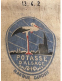 Sac toile de jute Potasse d'Alsace, cigogne